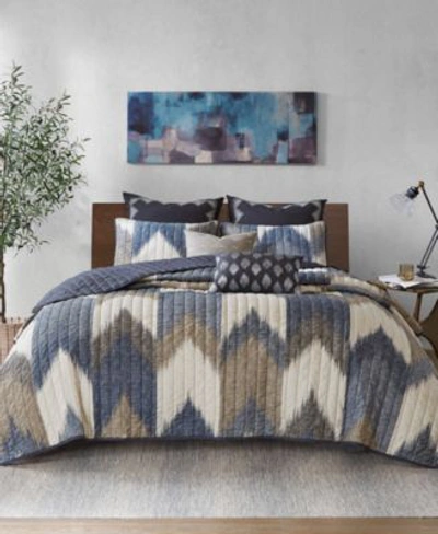 Shop Ink+ivy Inkivy Alpine Chevron Stripe Quilt Sets In Navy