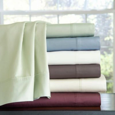 Shop Pointehaven Solid 400 Thread Count Cotton Sateen Sheet Sets Bedding In Plum