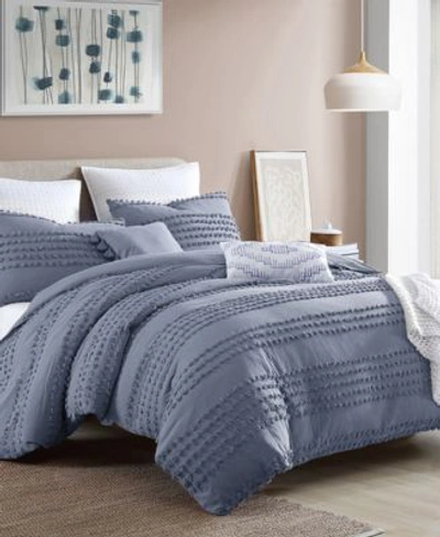 Shop Swift Home Magnificent Marilla Dot 5 Piece Comforter Set Collection In Faded Denim