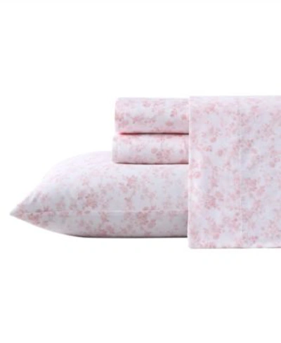 Shop Laura Ashley Bella Cotton Sateen Sheet Sets In Pale Pink