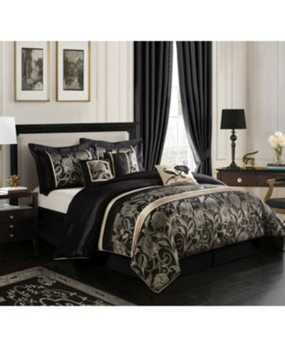 Shop Nanshing Mollybee 7 Piece Comforter Set In Black