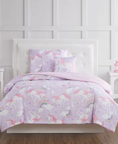 Shop My World Rainbow Unicorn Comforter Set Collection In Multi