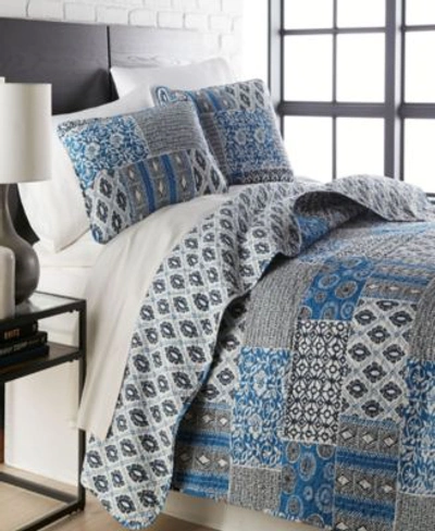 Shop Southshore Fine Linens Global Patchwork Ultra Soft Quilt Sham Set In Multi