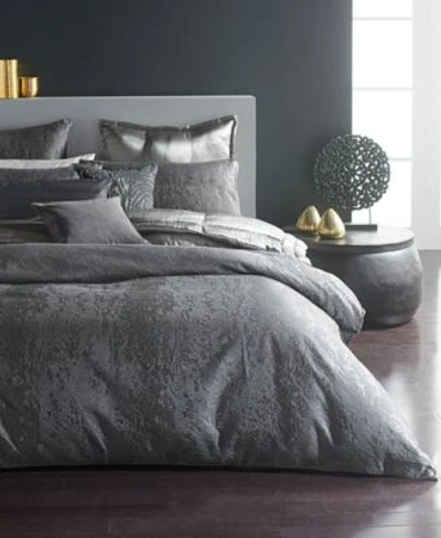 Shop Donna Karan Home Moonscape Duvet Covers In Charcoal