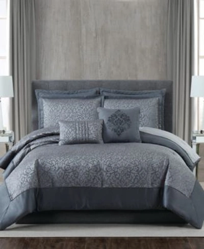 Shop 5th Avenue Lux Coventry Comforter Sets In Charcoal