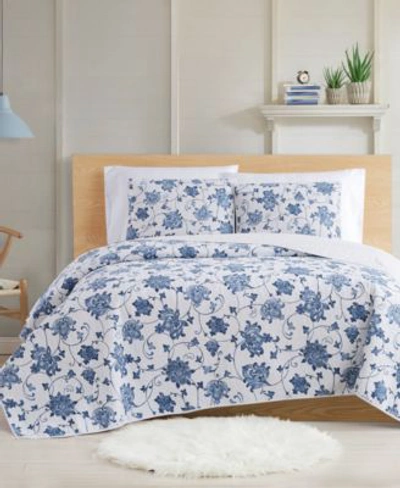 Shop Cottage Classics Estate Bloom Quilt Sets In Blue