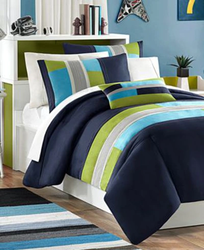 Shop Mi Zone Pipeline Reversible Comforter Sets In Navy