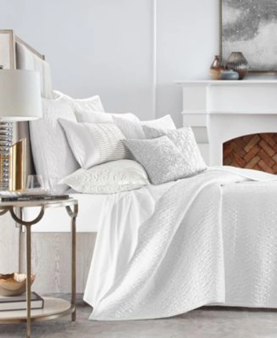 Hotel Collection Insignia Coverlet Created For Macys Bedding In White |  ModeSens