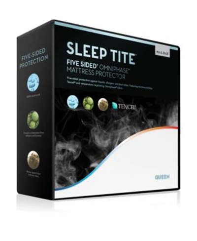 Shop Malouf Sleep Tite 5 Sided Mattress Protector With Omniphase Lyocell Collection In White