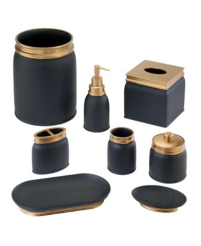 Shop Avanti Memphis Mattre Finish Double Resin Bath Accessories In Black