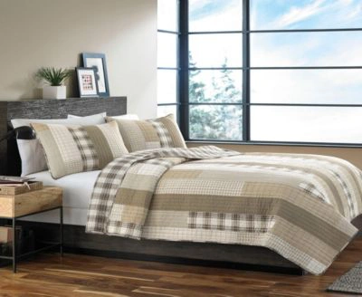 Eddie Bauer Fairview Saddle Reversible 2-piece Twin Quilt Set Bedding In Saddle
