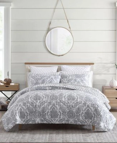 Stone Cottage Doires Damask Quilt Set Collection Bedding In Gray