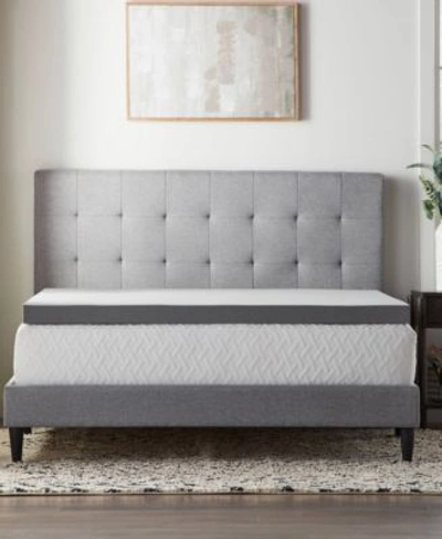 Shop Lucid Dream Collection By  3 Bamboo Charcoal Memory Foam Topper Collection In Grey