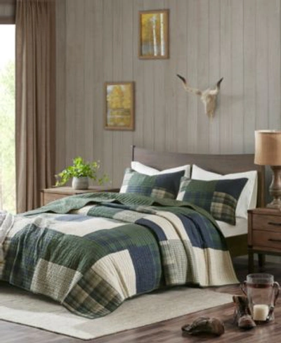 Shop Woolrich Mill Creek Oversized Cotton Quilt Sets In Green