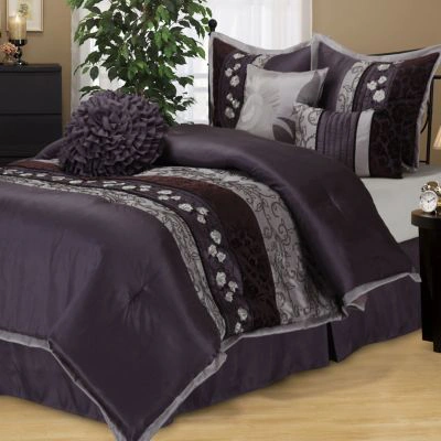 Shop Nanshing Riley 7 Pc. Comforter Set Collection In Purple