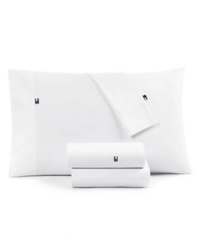 Tommy Hilfiger Abstract Sheet Set Bedding In White | ModeSens