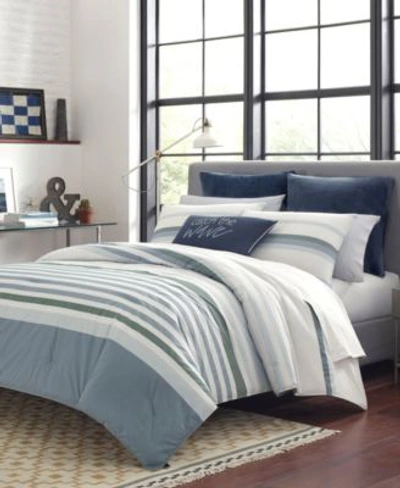 Shop Nautica Lansier Reversible Comforter Sets In Grey