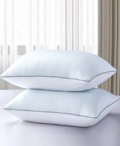 Serta Flipable Summer Winter White Goose Feather 2 Pack Pillows In White