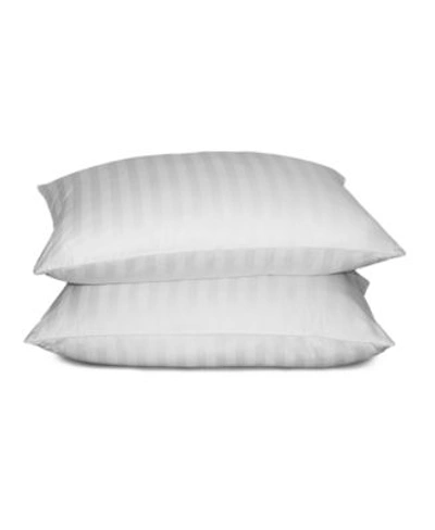 Blue Ridge 500 Thread Count Cotton Damask Siberian White Down Pillow Collection In White