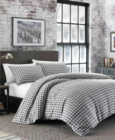 Shop Eddie Bauer Preston Flannel Bedding Collection In Dark Grey