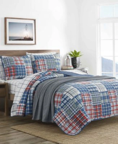 Shop Nautica Raeford Blue Cotton Reversible Quilt Sets