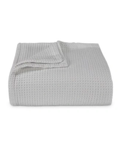 Shop Vera Wang Waffleweave Blanket In Gray