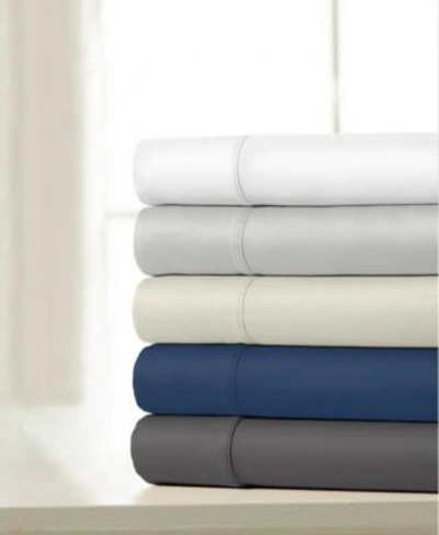 Ella Jayne Cotton Sateen 1200 Thread Count 4 Piece Sheet Sets Bedding In Steel