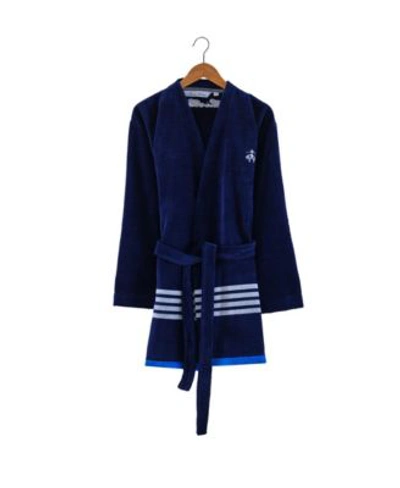 Shop Brooks Brothers Nautical Blanket Stripe Bathrobe Collection In Navy