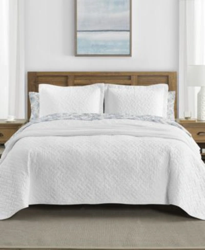 Shop Tommy Bahama Home Tommy Bahama Solid Reversible Quilt Set Collection In Grey