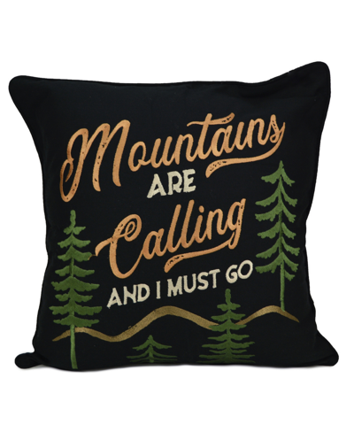 Donna Sharp Painted Bear Mountain Decorative Pillow, 18" X 18" In Painted Bear
