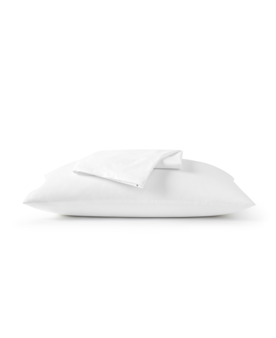 Shop Sleeptone Premium Ice Silk Standard Queen Pillow Protector, Set Of 2 In White