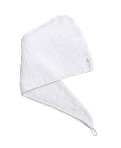 Shop Uchino Waffle Twist 10" X 26" Cotton Hair Towel In White