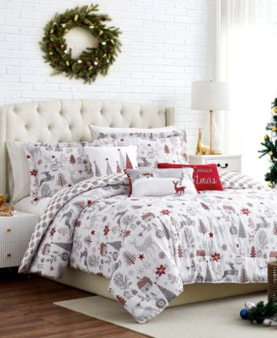 Shop Southshore Fine Linens Holly Jolly Lane Reversable 6 Piece Comforter Set In Multi