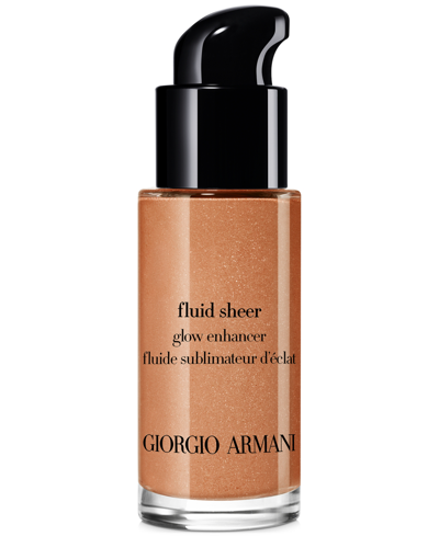 Shop Giorgio Armani Armani Beauty Fluid Sheer Glow Enhancer Highlighter Makeup, Travel Size In (bronze Blush)