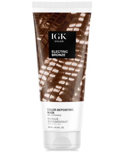 Shop Igk Hair Color Depositing Mask In Electric Bronze