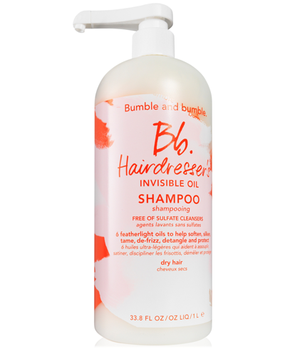 Shop Bumble And Bumble Hairdresser's Invisible Oil Hydrating Shampoo, 33.8 Oz. In No Color