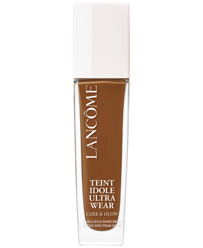 Shop Lancôme Teint Idole Ultra Wear Care & Glow Serum Foundation In W Deep With Warm Golden Red Undertones