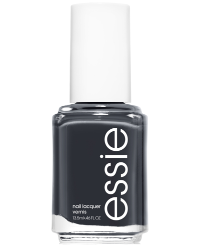 Shop Essie Nail Polish In On Mute (charcoal Gray With A Cream Fini
