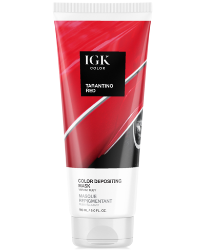 Shop Igk Hair Color Depositing Mask In Tarantino Red