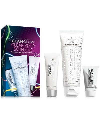 Shop Glamglow 3-pc. Clear Your Schedule Cleanser, Mask & Moisturizer Set, Macy's Exclusive