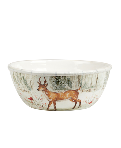 Certified International Winter's Walk Deep Bowl In White