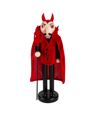 Shop Northlight Devil Holding Pitch Fork Halloween Nutcracker, 14" In Red