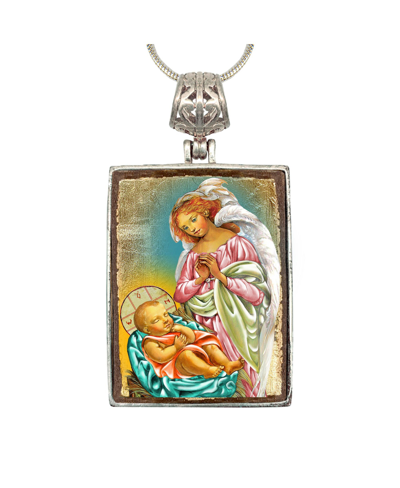 Shop G.debrekht Blessing Angels Religious Holiday Jewelry Necklace Monastery Icons In Multi Color