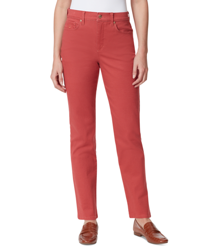 Shop Gloria Vanderbilt Women's Amanda Classic Colored Twill Straight Jeans In Glen Rose
