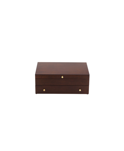 Shop Lenox Mahogany Flatware Chest In Brown And Brown Wood