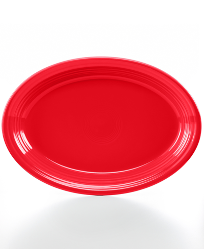 Shop Fiesta Large Oval Platter 13" In Scarlet