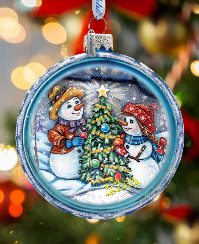 Shop G.debrekht Bright Star Cut Ball Holiday Ornament In Multi Color