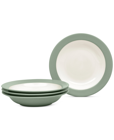 NORITAKE COLORWAVE PASTA/RIM SOUP BOWLS 20 OZ, SET OF 4 
