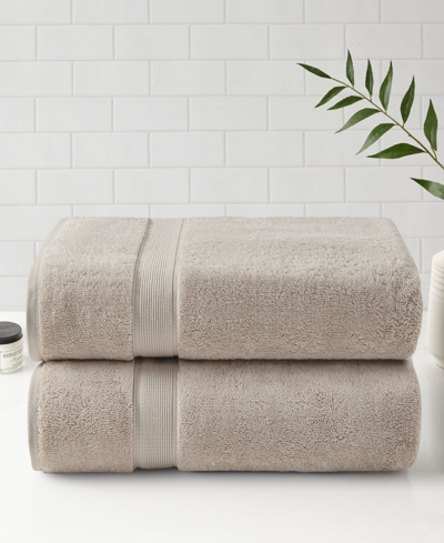 Shop Madison Park Signature 800 Gsm Cotton 2-pc. Bath Sheet, 34" X 68" In Natural