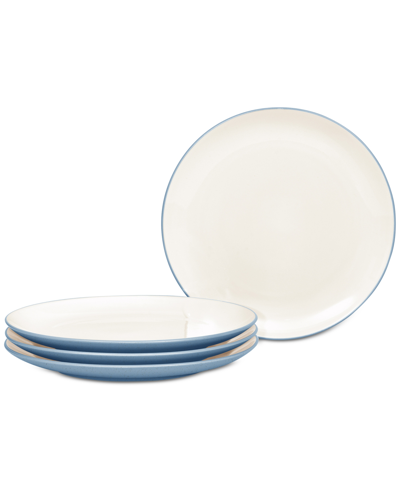 NORITAKE COLORWAVE COUPE SALAD PLATES, SET OF 4 